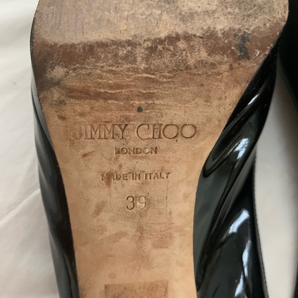 Jimmy Choo Nova patent leather black sling back - Picture 8 of 11